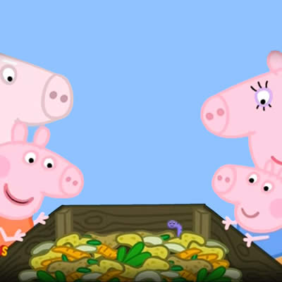 Peppa Pig et les vers de terre du compost